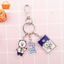 KOJA BTS Cartoon Key Chain Key Ring  Kpop Bangtan Boys Character Key Ring Gift Cute Handbag Accessories RJ