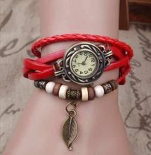 Leaf Pendant Ladies Wrist Watch