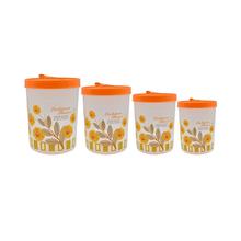 Long Storage Container (500ml, 800ml 1200ml, 1800ml), Orange-4 Pcs