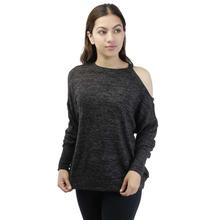 Black Colored Round Neck T-shirt for Women