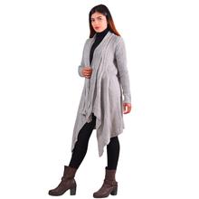 Paislei grey outer with stripes for women -LH-1923-107