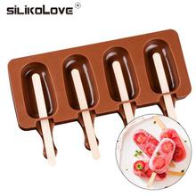 Homemade Food Grade Silicone Ice Cream Molds 2 Size Ice lolly Moulds