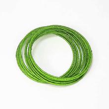 Green Beaded Spirally Joint Bangles For Women