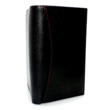 Mens Stylish Trifold Wenz Genuine Leather Wallet Coffee Brown