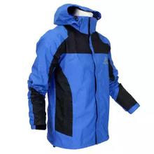 Waterproof Zippered Jacket For Men- Royal Blue/ Black