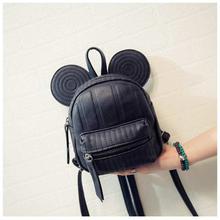 Cute Ear Mickey Mouse Leather Backpack For Women