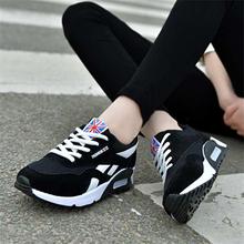 Breathable Mesh Sneakers Lace-up Thick Sole Running Shoes For Women