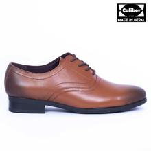 Caliber Shoes Leather Tan Brown  Lace Up Formal Shoes For Men - ( P 514 L )
