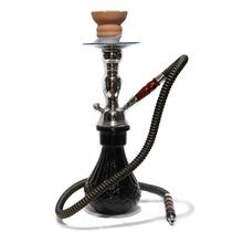 Black Glass Textured Hookah Set