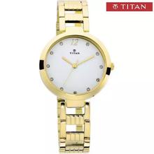 Titan Sparkle White Dial Analog Watch for Women - 2480YM01