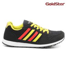 Goldstar Goldstar 092 Black Sport Shoes For Men- Yellow/Red