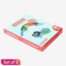 Set Of 3 Nataraj 12 Colour Pencils