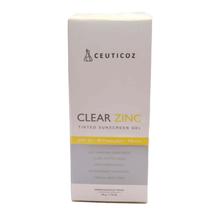 Clear Zinc SPF 50 PA++ Tinted Sunscreen Gel-50g, Ceuticoz