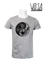 Wosa -YINYANG PUBG Grey Printed T-shirt For Men