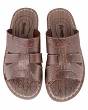 Shikhar Men's Brown Slip On Sandals