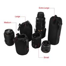 Medium Lens Pouch For Canon Nikon DSLR Camera-Black