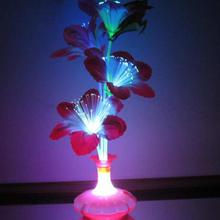 LED Fiber Flower Kapok Vase Optical Fiber Lamp Night Light Stage Decoration