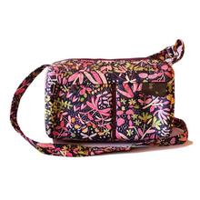 Navy Floral Printed Cylindrical Sling Bag For Women