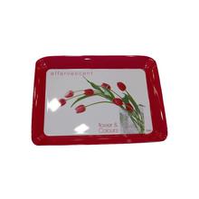 Pink Floral Design Small Sized Tray -1 Pc