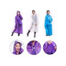 Portable EVA Raincoat Fashion Hooded Clear Thicken Rain Coat