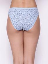 Clovia Low Waist Floral Print Bikini Panty in Light Blue - Cotton