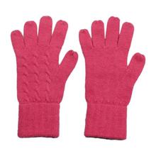 Pink 100% Cashmere Textured Gloves