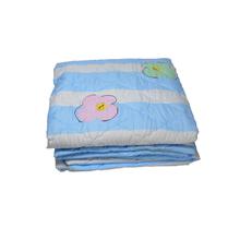 Summer Blanket in Blue White With Flower Design