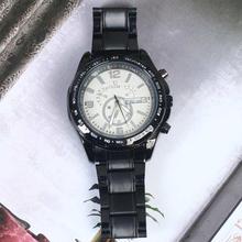 Ultima Off White Round Dial Metal Strap Analog Watch- Black