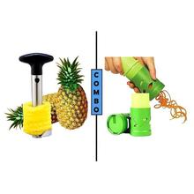 Aafno Pasal Combo of Pineapple Corer Slicer and Fruit and Vegetable Twister