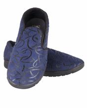 Shikhar Men's Blue Printed Slip On Loafers