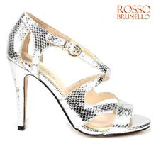 Rosso Brunello Ls-5675 Silver Strappy Heels For Women