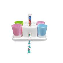 Automatic Toothpaste Dispenser Holder Gargle Suit With 4 Cups