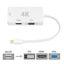 Gold Plated Mini DP To DVI VGA HDMI  3 In 1 Cable