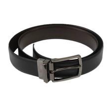 Black Solid Formal/Casual PU Leather Belt For Men