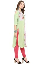 Women Floral Print Straight Kurtis – Green