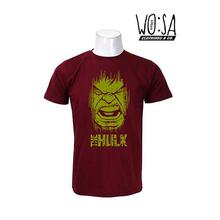 WO:SA "Hulk" Print Maroon Unisex Tees