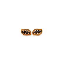 Black Stone Medial Stud Earrings For Women