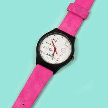 White Dial Mathematical Formula Printed Trendy Analog Watch For Women-Pink
