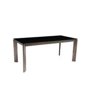 DINING TABLE ISTAN#IVT-3064 CHACOLA BLACK GLASS