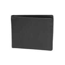 Black Solid Leather Wallet For Men