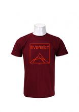 Wosa - Round Neck Wear Maroon Everest Printed Round Neck T-Shirt For Men