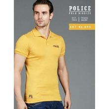 Police BP5 Big Size Polo T-Shirt- Yellow