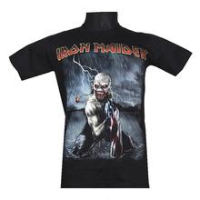 Black Iron Maiden England 88 Printed T-shirt For Men