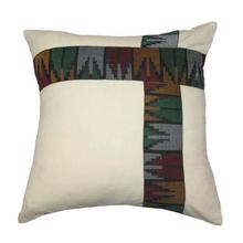 Off White Diamond Crossline Dhaka Print Cushion Cover