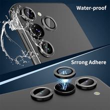 For Samsung Galaxy A54 5G - 9H Rear Camera Lens Aluminum Alloy Ring Tempered Glass Film(Black)
