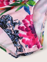 Underwire Bandeau With Floral High Waist Bikini Set