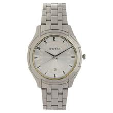 Titan Silver Dial Analog Watch For Men-1558SM01