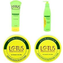 Lotus Professional Hydravitals Facial Kit For Dry Skin 840g- NS Suppliers