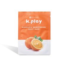 K.Play Sheet Mask (Mandarin), Revive & Heal Damaged Skin 20ml