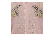 Peach Floral Embroidered Kurti with Palazzo Set For Women
